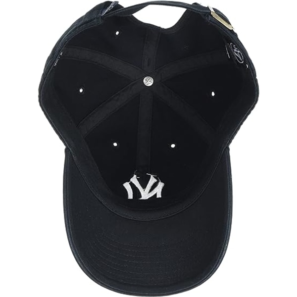 47 New York Yankees Justerbar Cap (Sort Broderet)