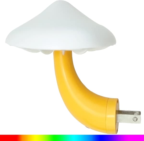 Soppsensor LED nattlys plug-in 7 fargeskiftende magisk sopplampe-FA-