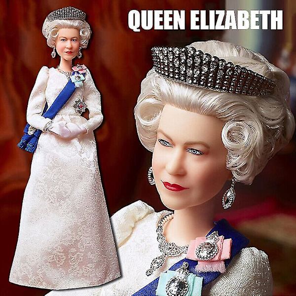 Drottning Elizabeth Platinum Jubilee Doll Barbie Samlarobjekt Dekoration Leksak Prydnad