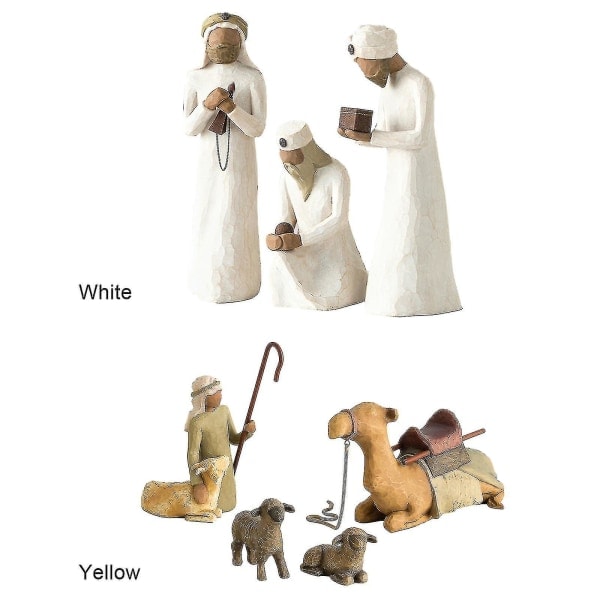 Willow Tree Käsimaalatut veistosfiguurit seimiasetelma paimen-SS1-