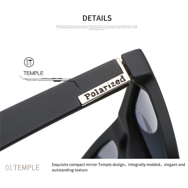 Polariserede solbriller BLACK GREEN-GREY
