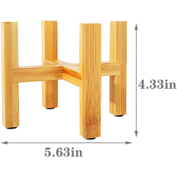 Naturlig bambus blomsterpottestativ med kraftige ben