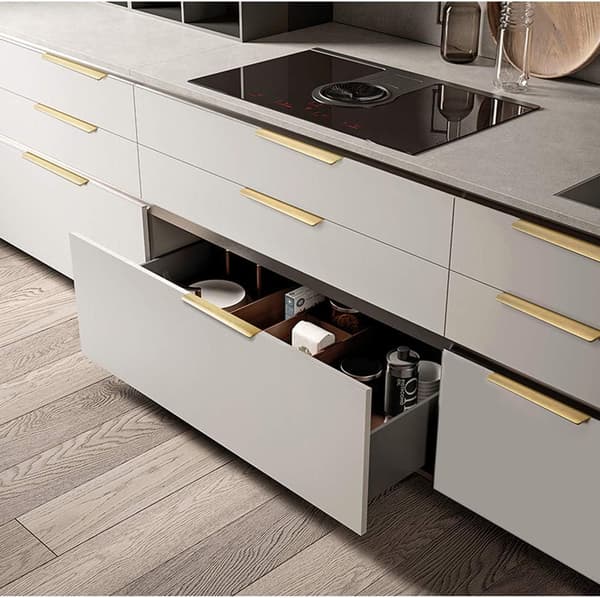 10 stk usynlige møbelhåndtak - Gull håndtak til kjøkkenskap-FA-
