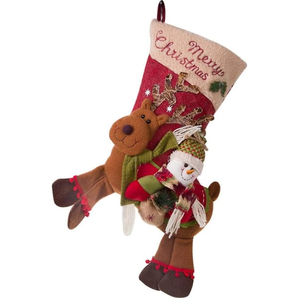 Store julekuler, snømann, reinsdyr jul 3d