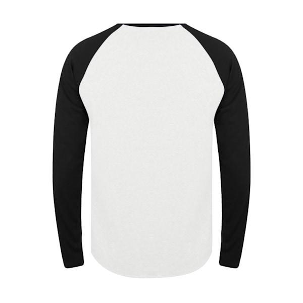 Tee Jays Miesten Pitkähihainen Baseball-T-paita L Valkoinen/Musta White/Black L White/Black
