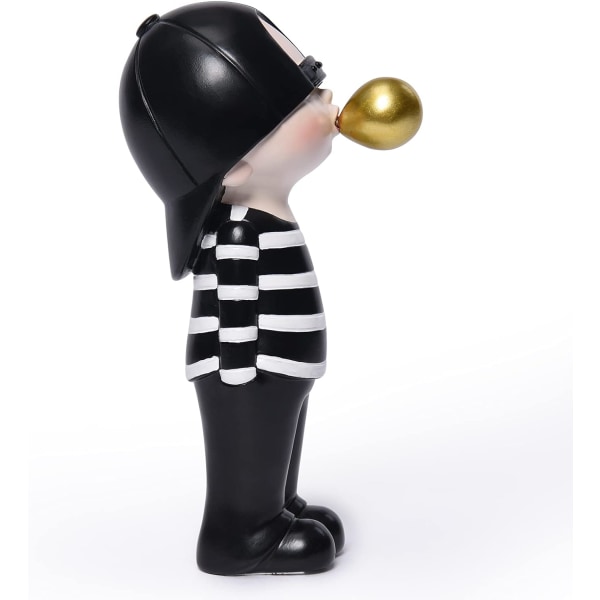 Bubble Boy Staty Heminredning, Svart Vit Ornament Mini Statyer