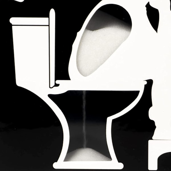 5 minuters toalett sandtimer, sandklocka med rolig design