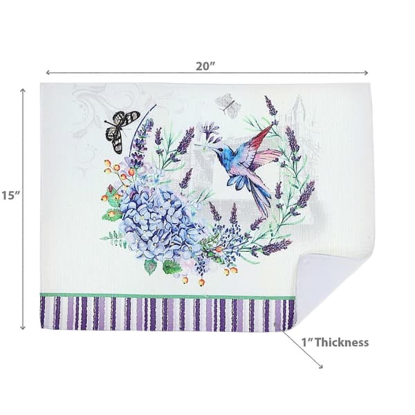 Maison Concepts Mikrofiber Tørremåtte Kolibri - Sæt med 2 (20L X 15W X 1H)-FA-