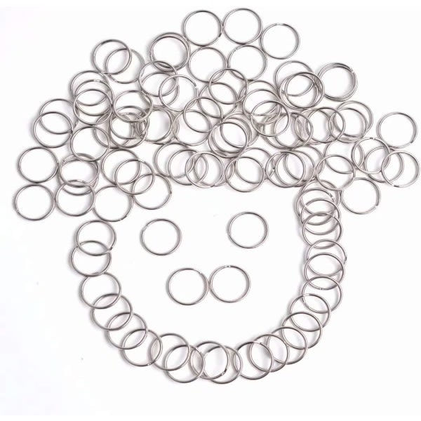 100 kpl 25 mm pyöreitä avaimenperiä