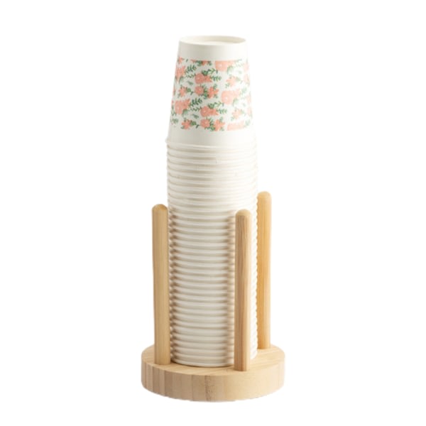 Engangs krus holder hylde vand te kopper træ dispenser med længere stick kop display stativ arrangør 1