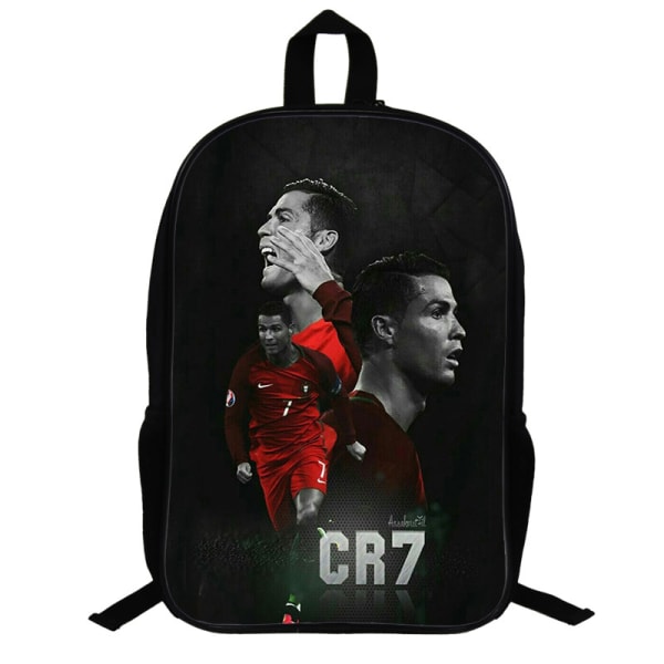 Ronaldo mønster ryggsekk student skoleveske ett lager veske