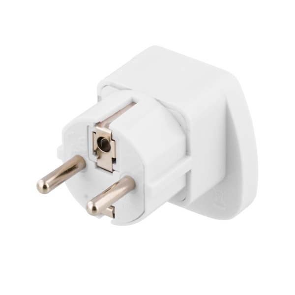 DELTACO Reseadapter, anslut UK/IT/SUI/FRA/USA-enheter till EU-uttag 200 white