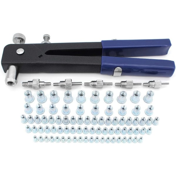 Threaded Rivet Nut Kit, 86 Pieces Riveter Gun Rivet Nutsert Gun