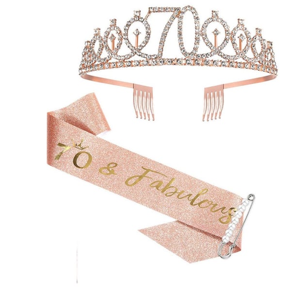16/18/40 Fødselsdagskrone Sash Set 9 9