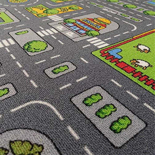 Lasten leikkialusta pojille ja tytöille, kaupunki, autot, tiet, interaktiivinen leikkialusta, pehmeä leikkialusta