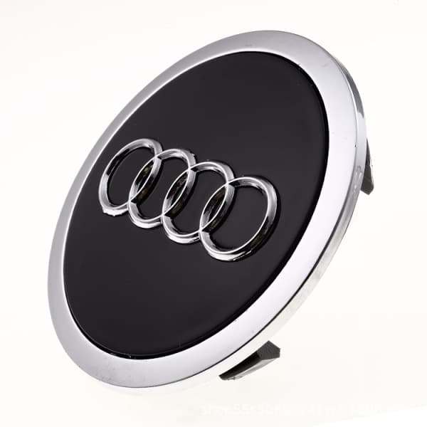 4 stk. automatiske navkapsler for Audi 69MM navkopp aluminium+ABS senter hjulkappe ABS biltilbehør-FA2-