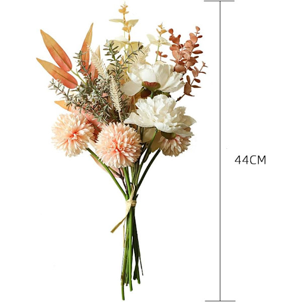Konstgjorda sidenblommor, bukett med konstgjorda blommor för heminredning