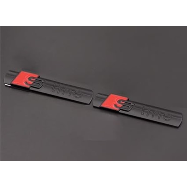 (Musta) 4 kpl S-linjan logon 3D-metallilogon, auton ulkopuoli