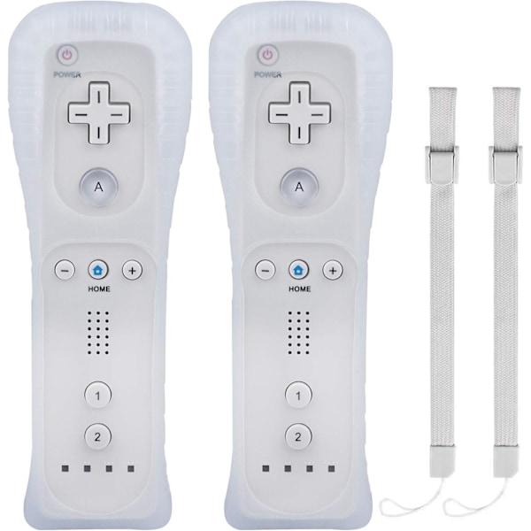 2 WII-controllere - Fjernspilcontroller med silikonecover - w-FA-
