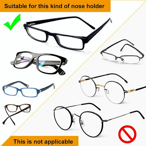 Halkskyddande silikon mjuka näspads för glasögon solglasögon glasögon 5pairs