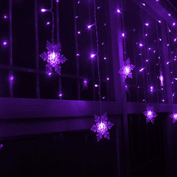 Rideau Lumineux Flocon de Neige, 3.5M Guirlandes Lumineuses 96 L