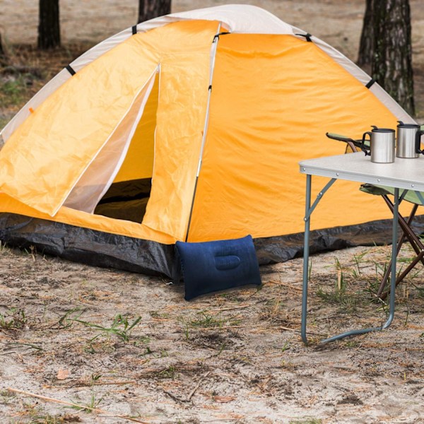 Bärbara uppblåsbara kuddar för resor, camping och bilturer