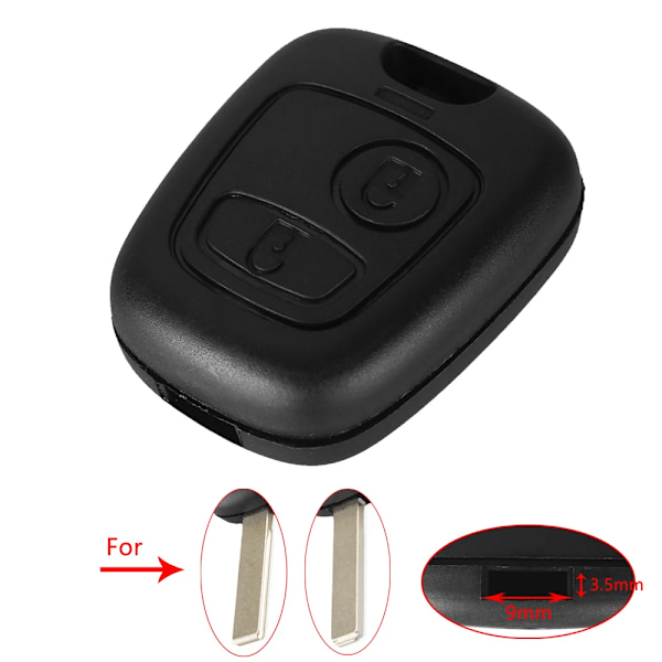 Dandkey erstatningsdeksel for Toyota AYGO for Peugeot 107 207 307 for Citroen C1 C4 nøkkel automatisk fjernkontroll bilnøkkelskall uten blad