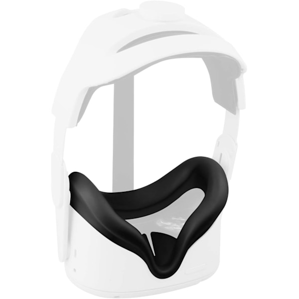 Silikon VR-ansigtsmaske til Oculus/Meta Quest 2 Headset Briller Svedtæt Vandtæt Cover Udskiftning til Q2 VR-tilbehør (sort)