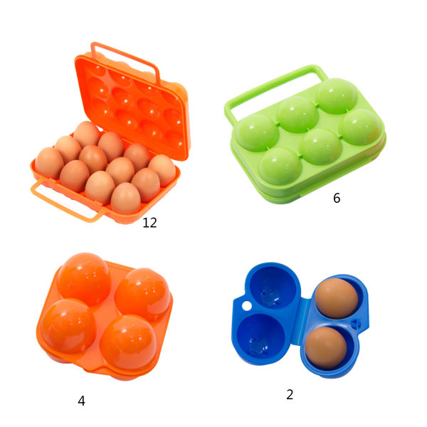 Rutnät Äggförvaringslåda Bärbar plast Ägghållare Behållare Organizer för utomhusresor Camping Picknick Ägg för case 4