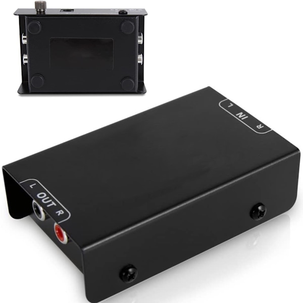 Phono-pladespillerforstærker - Mini elektronisk lydstereo-pladespillerforstærker RCA-indgang, RCA-udgang og støjreducerende drift