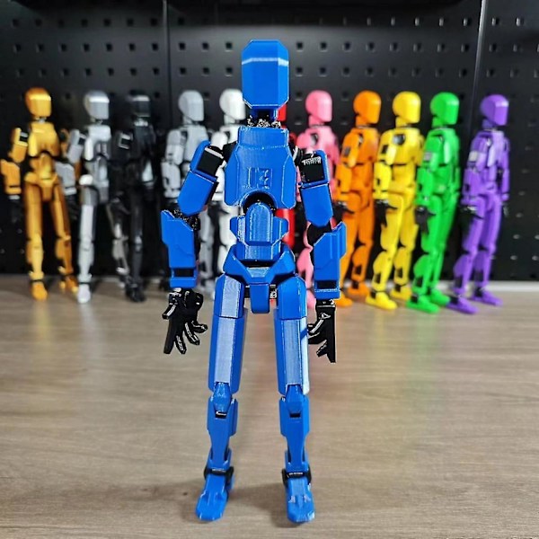 T13 Actionfigur, Titan 13 3D-tryckt Actionfigur, Lucky 13 Actionfigur, Nova 13 Actionfigur Dummy 13 Actionfigur Blue