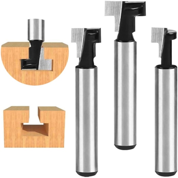 8mm T-Slot Cutter T-Slot Router Shape Router Bits 3pc