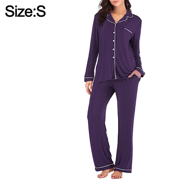 Lila Hemkläder Pyjamas Dam Vår/Sommar Modal Lång
