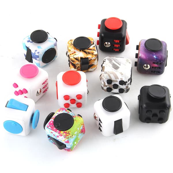 6-pakning anti-stress Fidget Cube-leker for voksne og barn, angstlindrende sensorisk Fidget Cube-FA-
