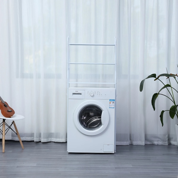 Herzberg HG-03282: 3-etasjes vaskemaskin og oppbevaringshylle for bad 2800