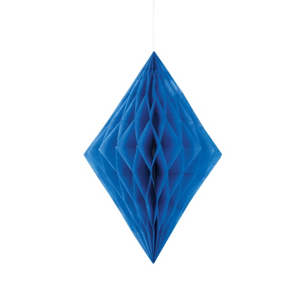Unikke fest diamantformede hængende papirkorationer i én størrelse Royal Blå Royal Blue One Size