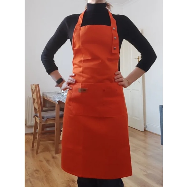 Kök grillbar förkläde svart orange
