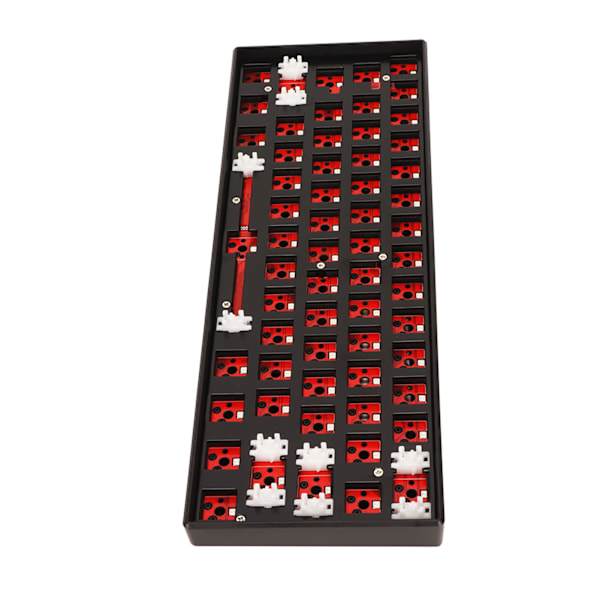 61-tangenters mekanisk tastatur DIY-kit understøtter trådløs 2,4G BT 3,0 5,0 type C kablet modulært mekanisk gaming tastatur med RGB Black