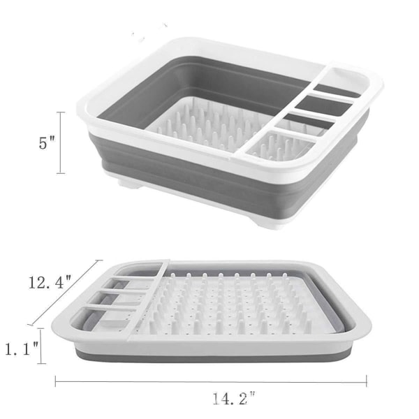 Sammenklappelig opvaskebakke med drypbakke, arrangør