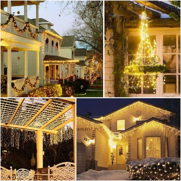 20M 200LED Varmt Hvit Kobber Batteridrevne Lyslenker med