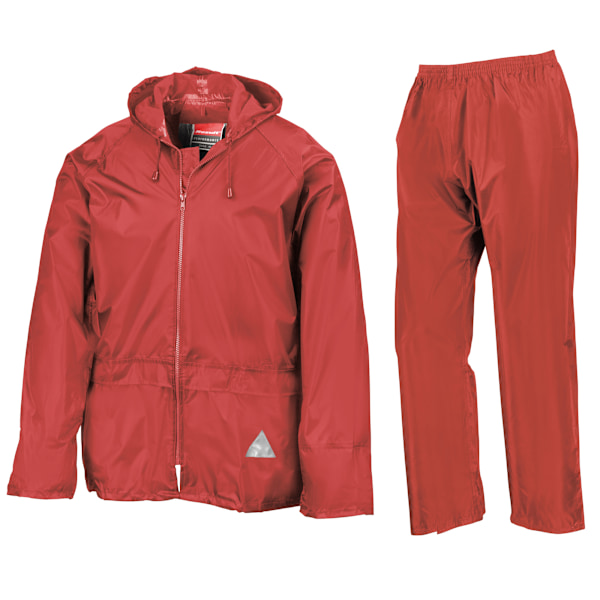 Result Miesten Raskaat Vettäpitävät Sadevaatteet (Takki ja Housut) Punainen 2XL Red