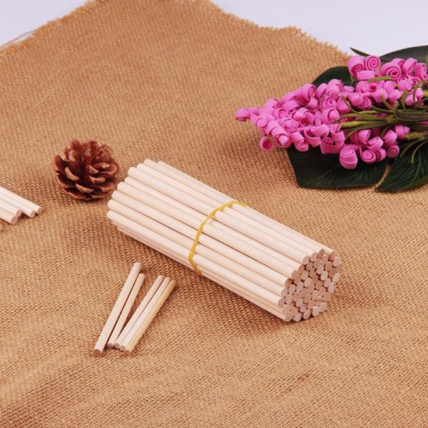 10 stk naturlige træ rundstokke tællepinde Dowel DIY Byg 10*200mm