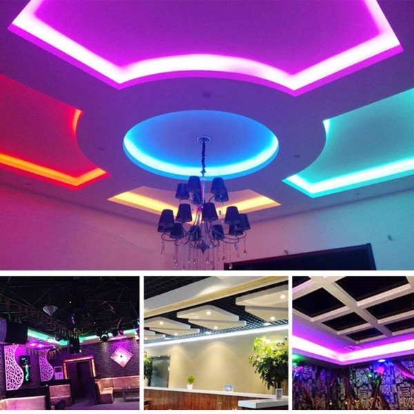 LED-ljusremsa RGB-set 10 meter 44 knappar fjärrkontroll Färgglad Marquee-set