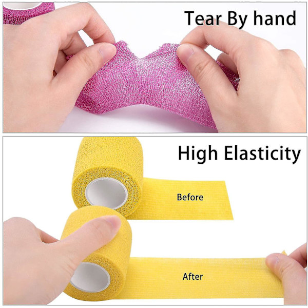 14 st Athletic, Sports Wrap Tape & Bandage Wrap Stretch Självhäftande Tejp