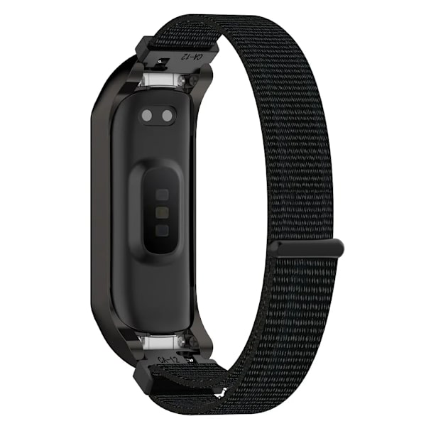 Samsung Galaxy Fit2 SM-R220 Nylon-kardborreband (Mörk Svart + Svart Ram) Svart
