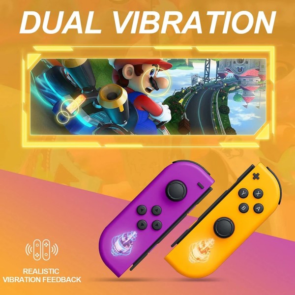 Trådløs Joy-Con-controller (L/R) par til Nintendo Switch / OLED / Lit Purple Yellow