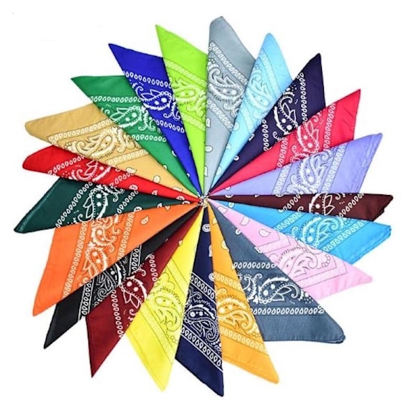 Bandana Paisleymönster Scarfs white