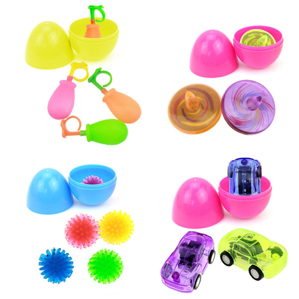 12 stk. Ny påskefyldt overraskelsesæg med legetøj indeni Gashapon Party Favors