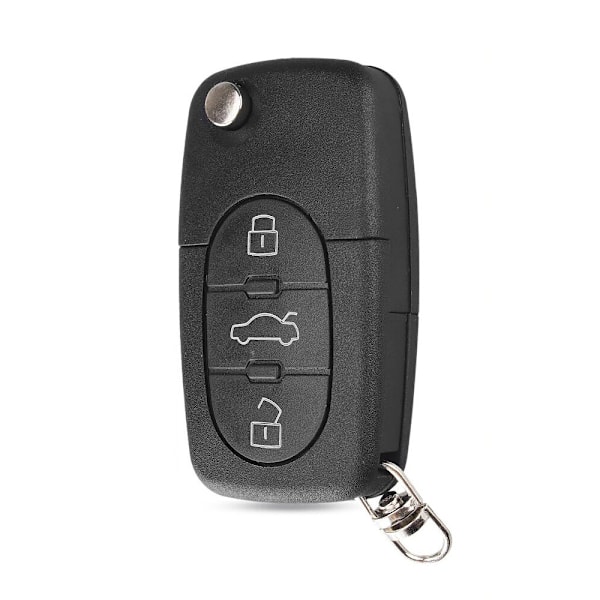 Bilnyckelfodral med 3 knappar för Audi CR1620 Svart black one size