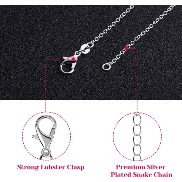 Galaxy 30-pack Halsbandskedja Silverpläterade halsbandskedjor Bulk Cable Chain Charms, 1,2 mm (15 cm)